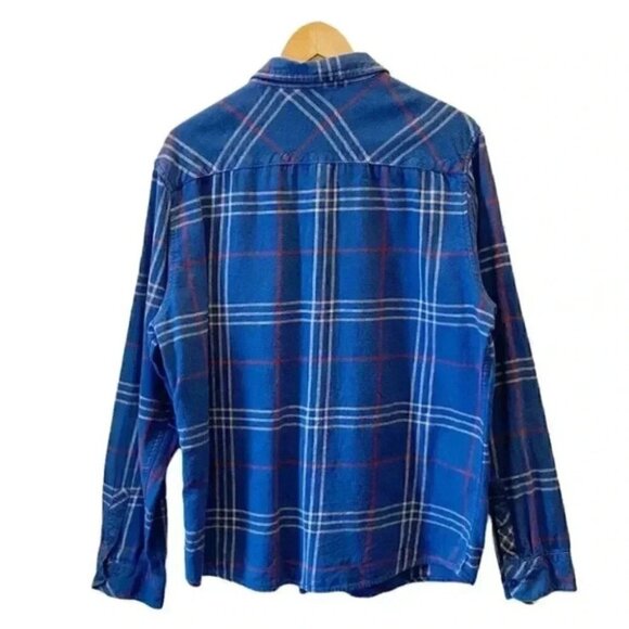 Tony Hawk Flannel Button Front Shirt Long Sleeves Blue Plaid Size XL - Picture 2 of 14